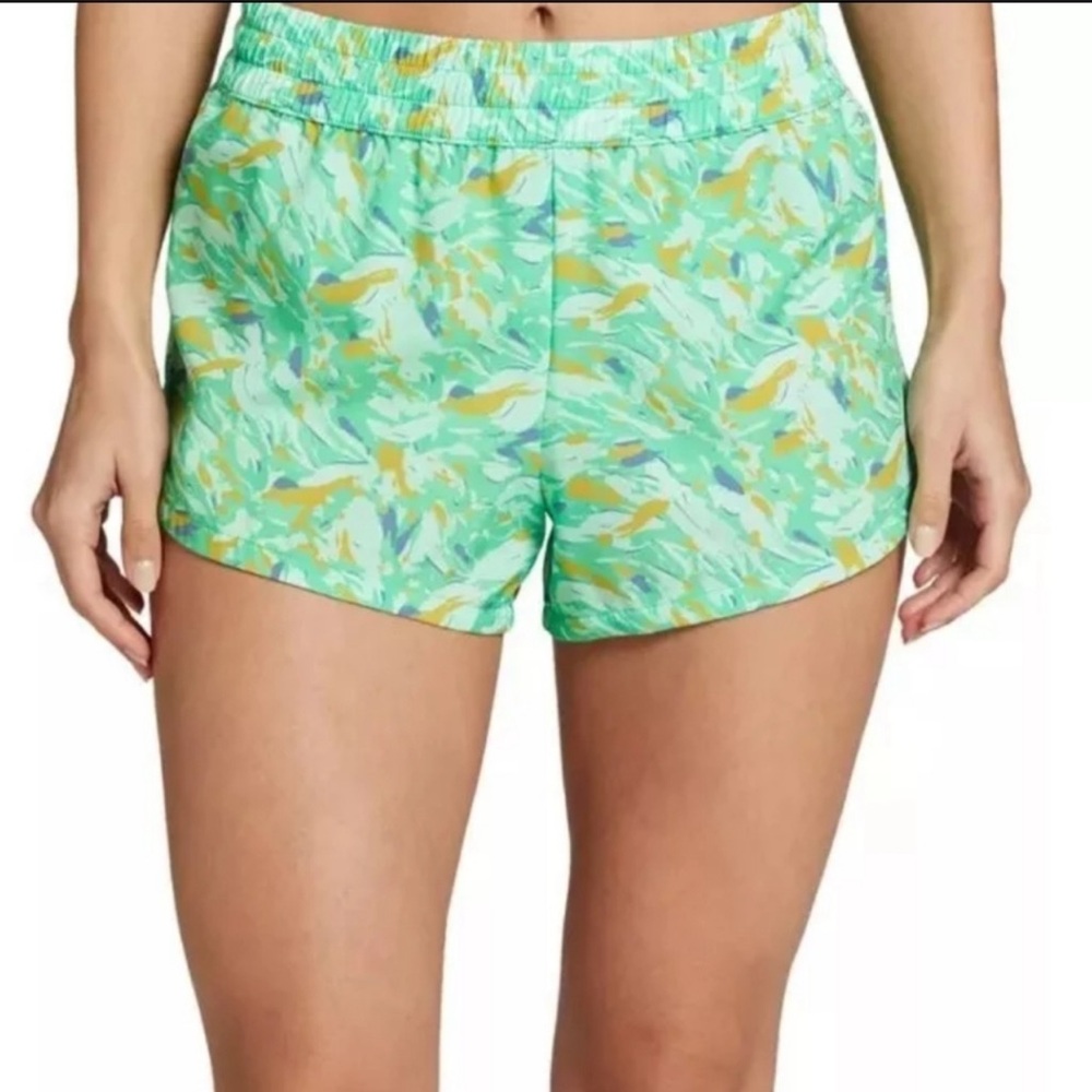 DSG Women's Stride Running Shorts Mini Camo Green Lined NWT Size Medium Lined